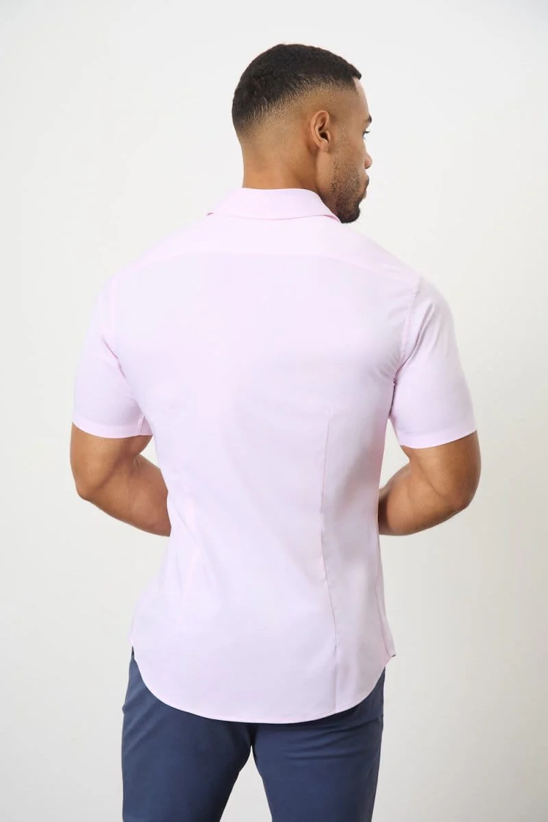 Short Sleeve Bamboo Shirt in Pink - Image 6