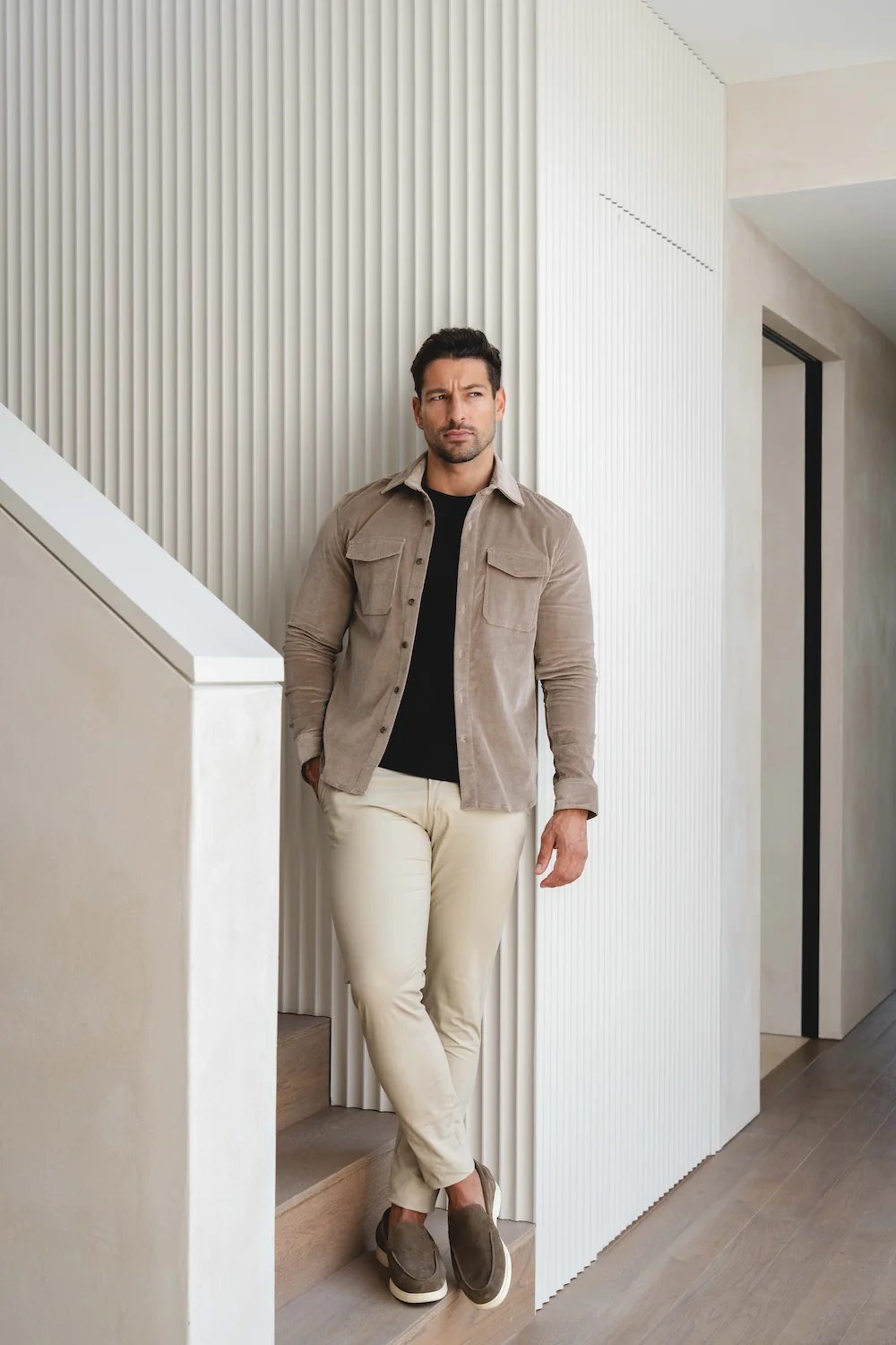 Cord Overshirt in Mole - Image 2
