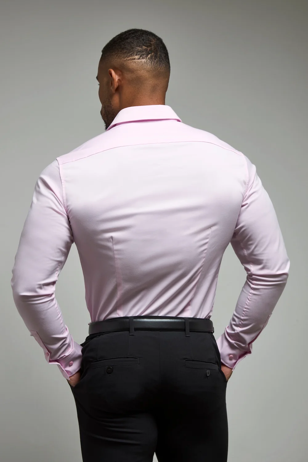 Muscle Fit Dress Shirt in Pink - Image 6