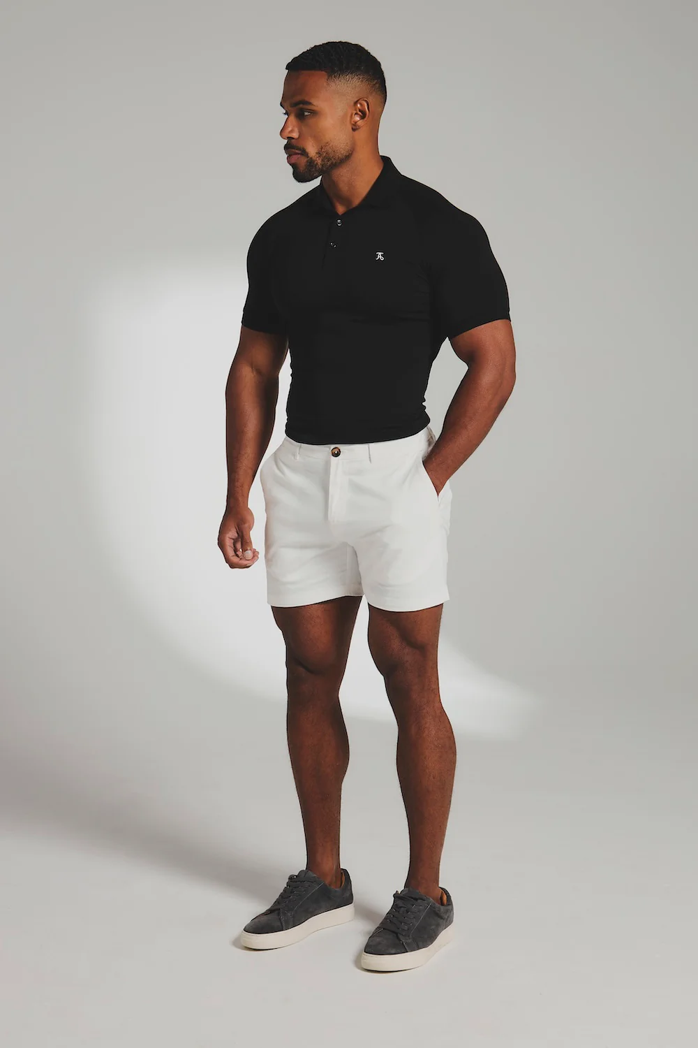 Muscle Fit Polo Shirt in Black - Image 4