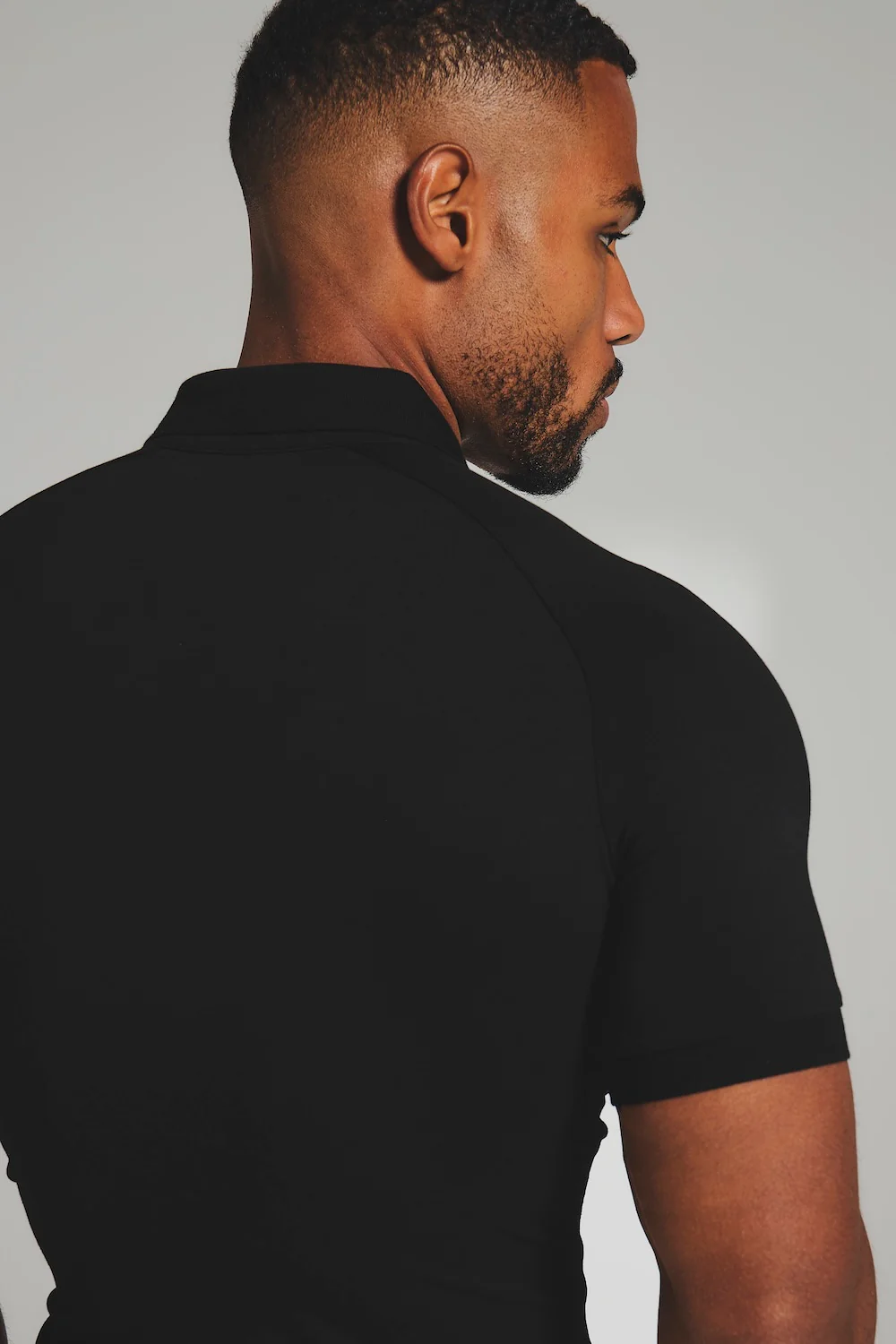 Muscle Fit Polo Shirt in Black - Image 7