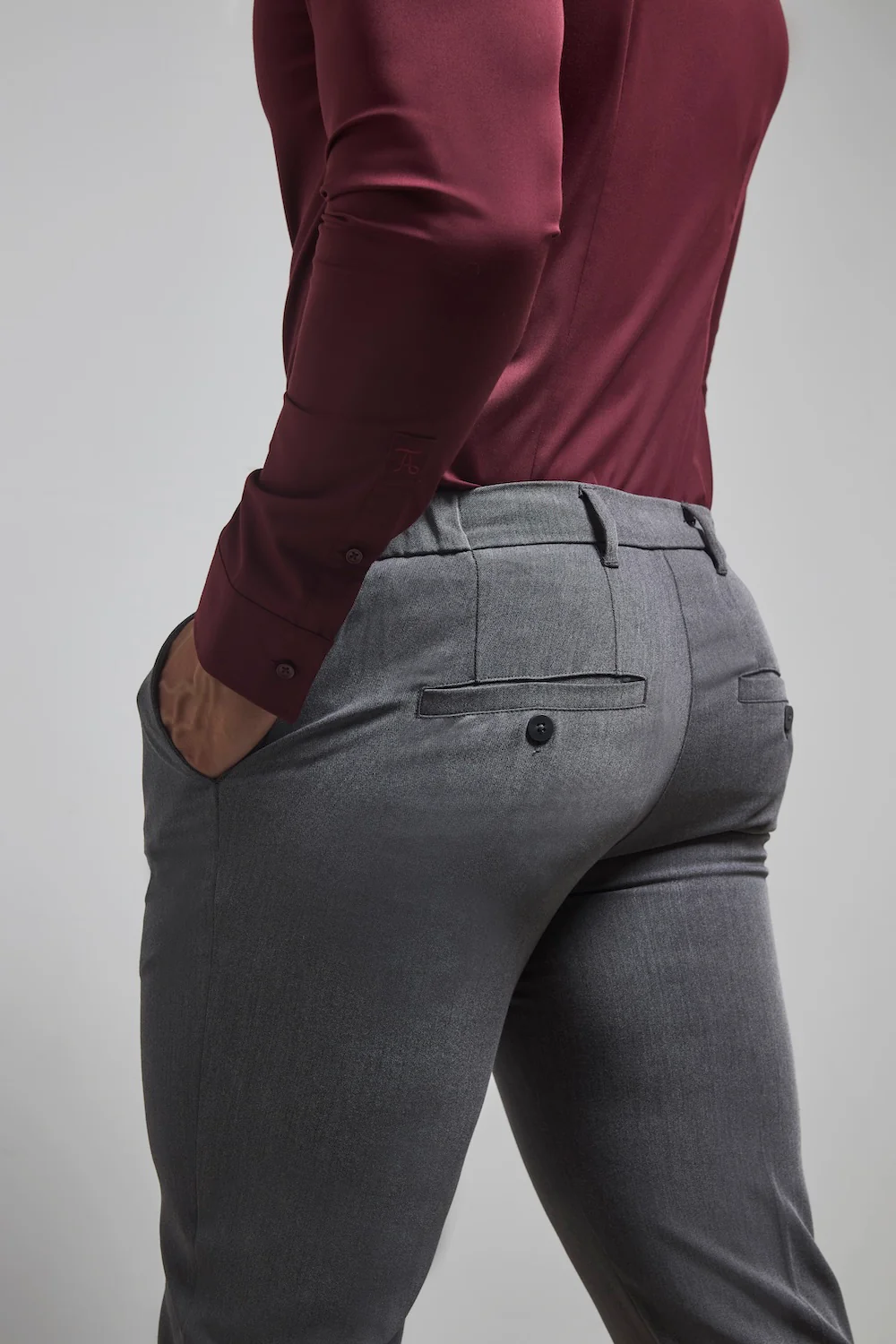 Muscle Fit Essential Trousers in Charcoal - Image 4