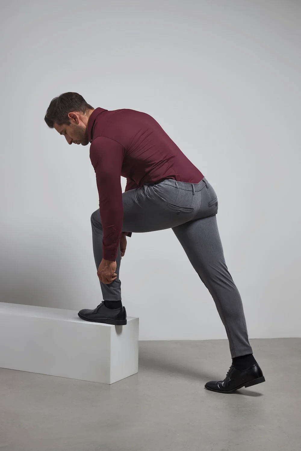 Muscle Fit Essential Trousers in Charcoal - Image 5