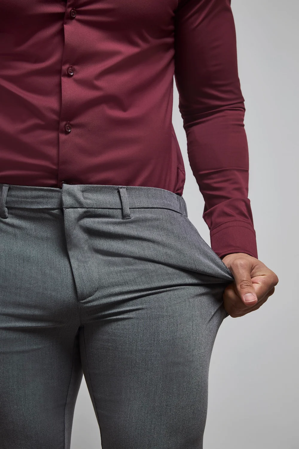 Muscle Fit Essential Trousers in Charcoal - Image 7