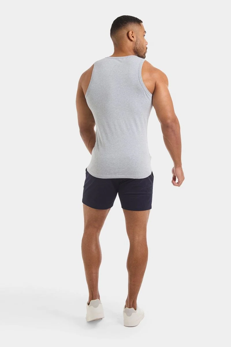 Muscle Fit Vest in Grey Marl - Image 7