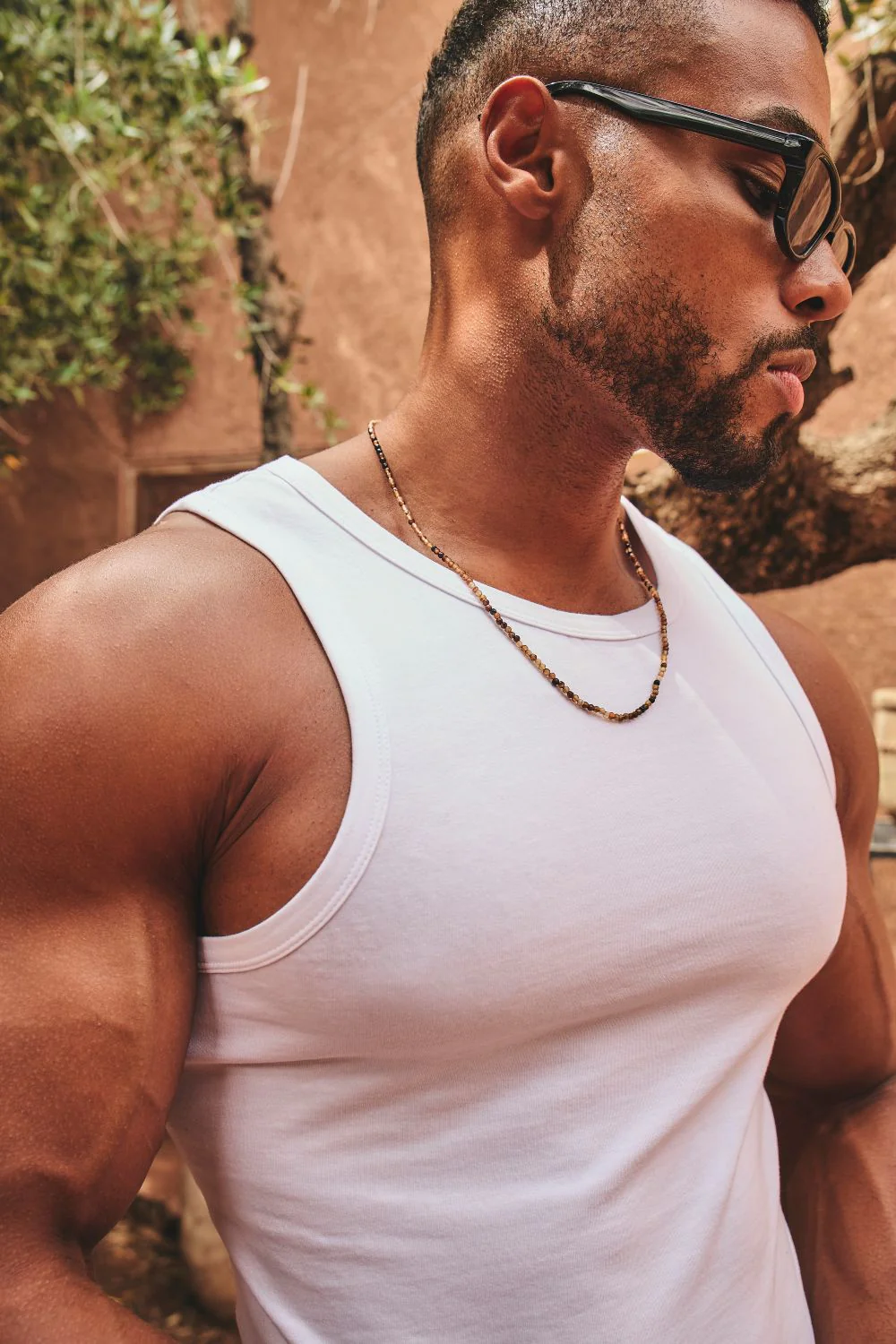 Muscle Fit Vest in White - Image 6