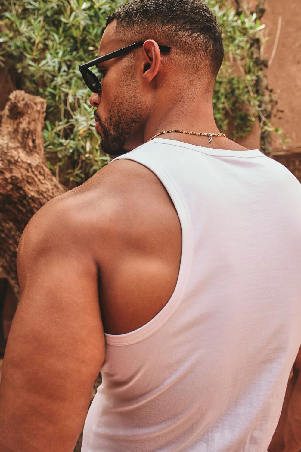 Muscle Fit Vest in White - Image 7