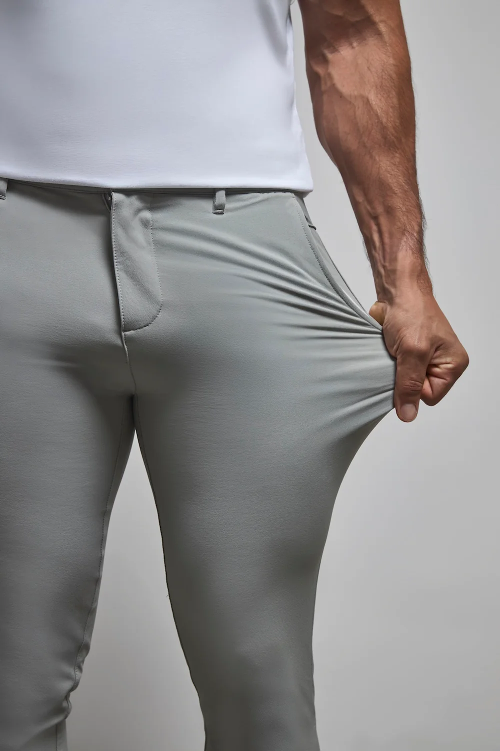 Everyday Tech Trousers in Soft Grey - Image 6