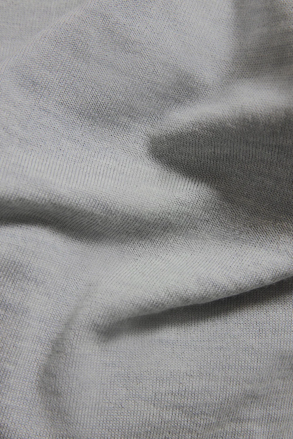 Extra Fine Merino Wool Half Zip Neck Jumper in Dove Grey - Image 7