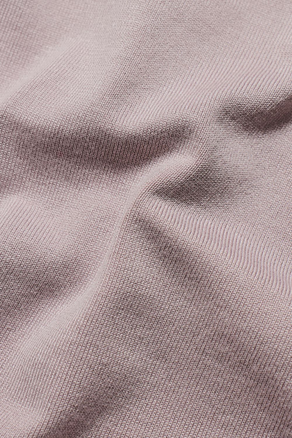 Fine Gauge Knitted T-Shirt in Dusky Pink - Image 7