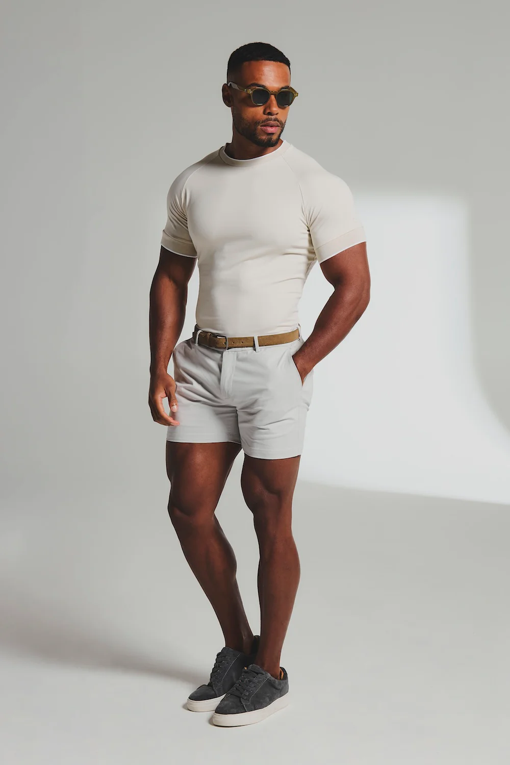 Fine Tipped T-Shirt in Alabaster and White - Image 3
