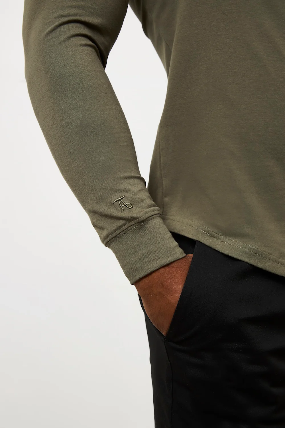 Hooded Top in Khaki - Image 4