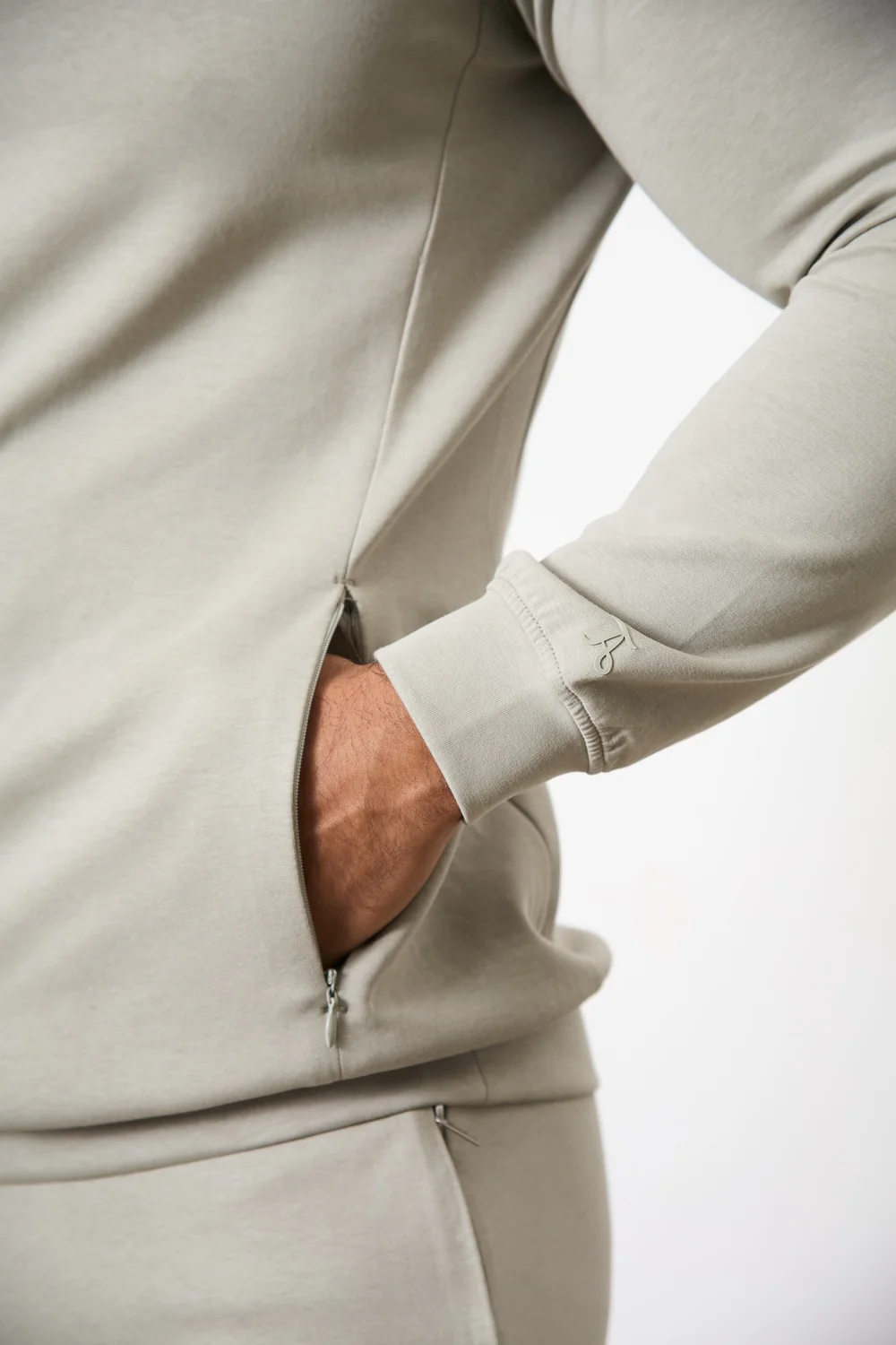 Interlock Hoodie Sweat in Smoky Sage - Image 3