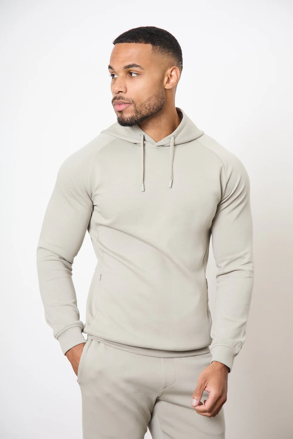 Interlock Hoodie Sweat in Smoky Sage - Image 4