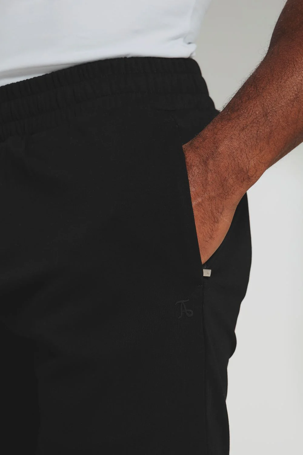 Interlock Sweat Shorts in Black - Image 3