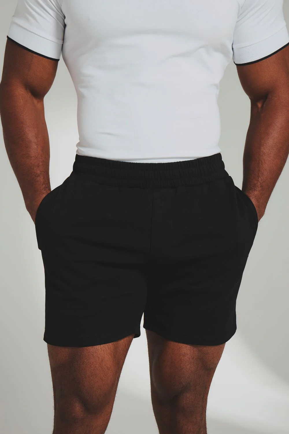 Interlock Sweat Shorts in Black - Image 4