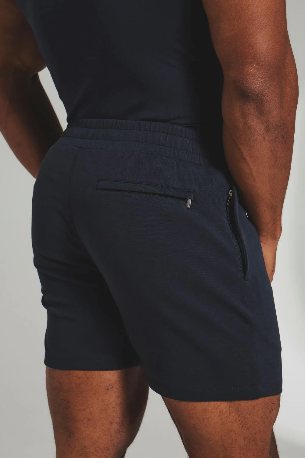 Interlock Sweat Shorts in Navy - Image 6