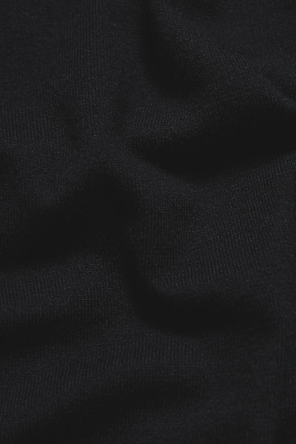 Knitted Polo Shirt in Black - Image 7