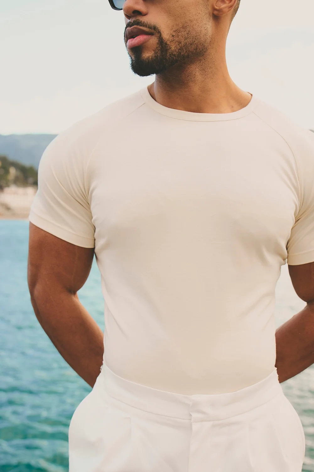 Luxe Sweat T-Shirt in Alabaster - Image 5