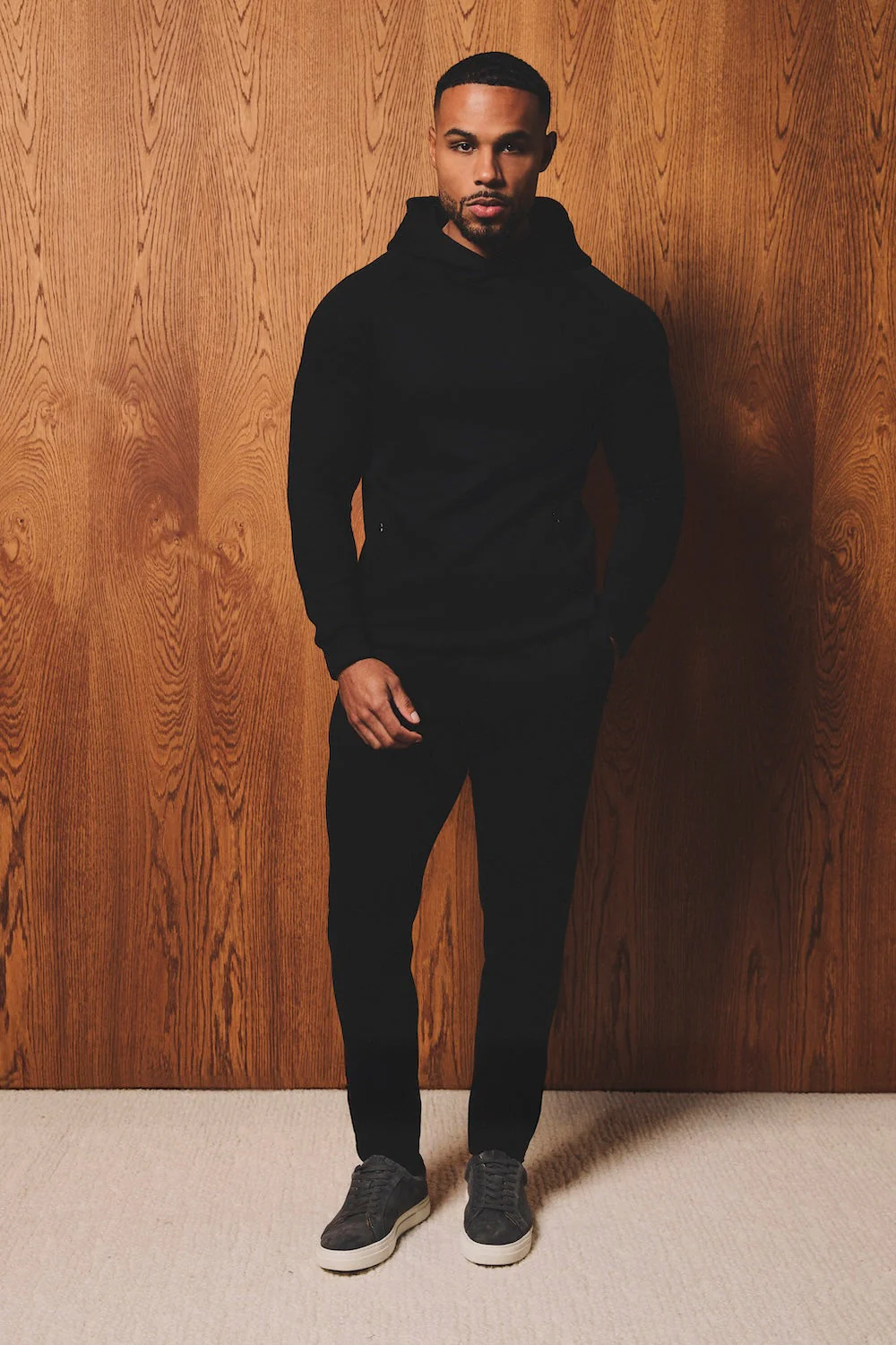Luxe Sweat Hoodie in Black - Image 3