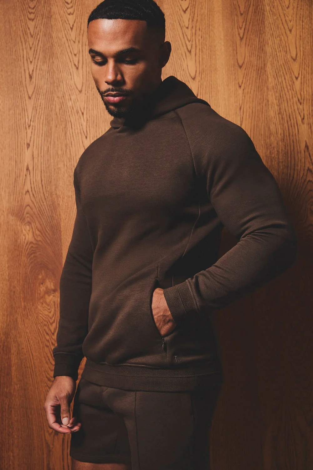 Luxe Sweat Hoodie in Chocolate - Image 4