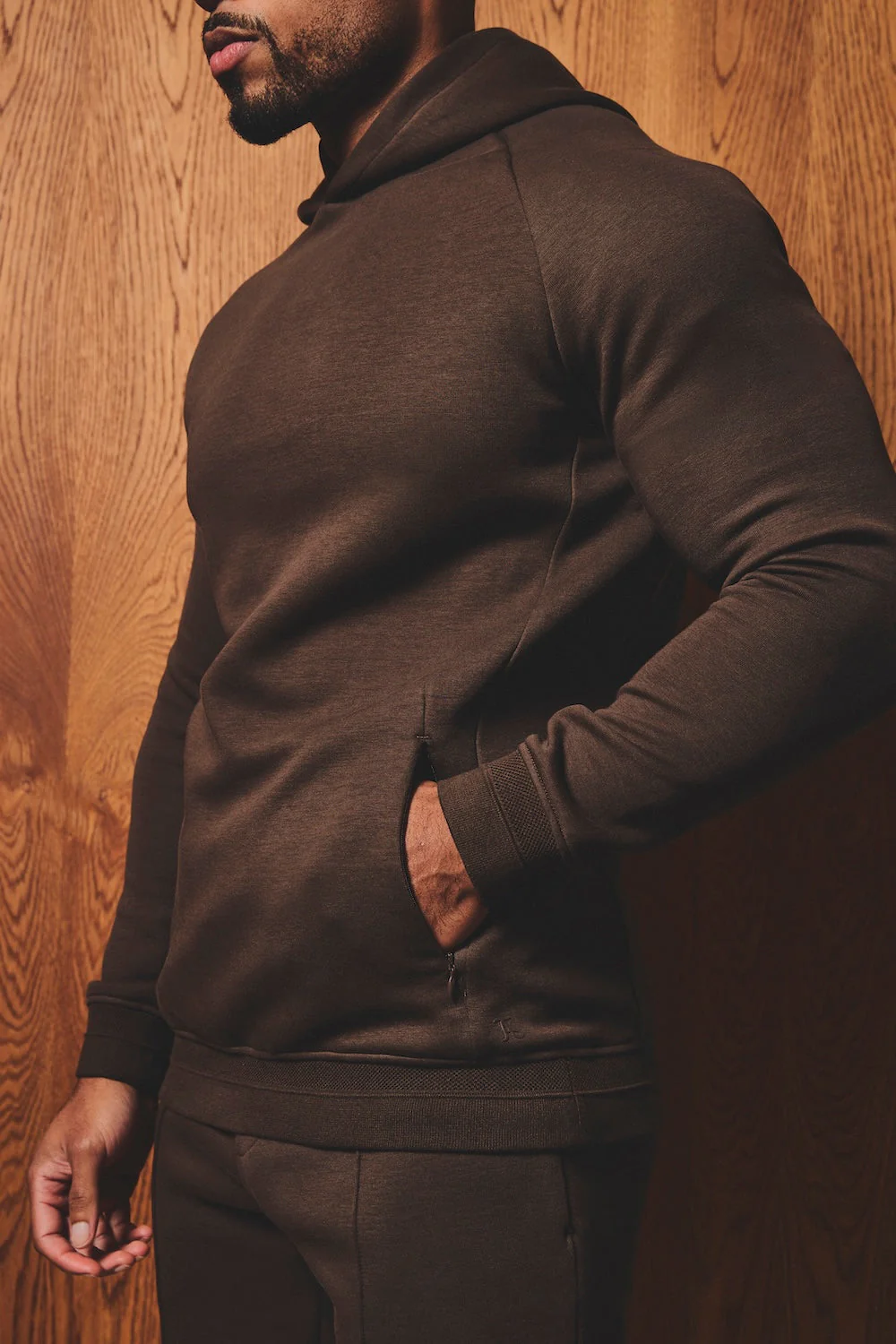 Luxe Sweat Hoodie in Chocolate - Image 5
