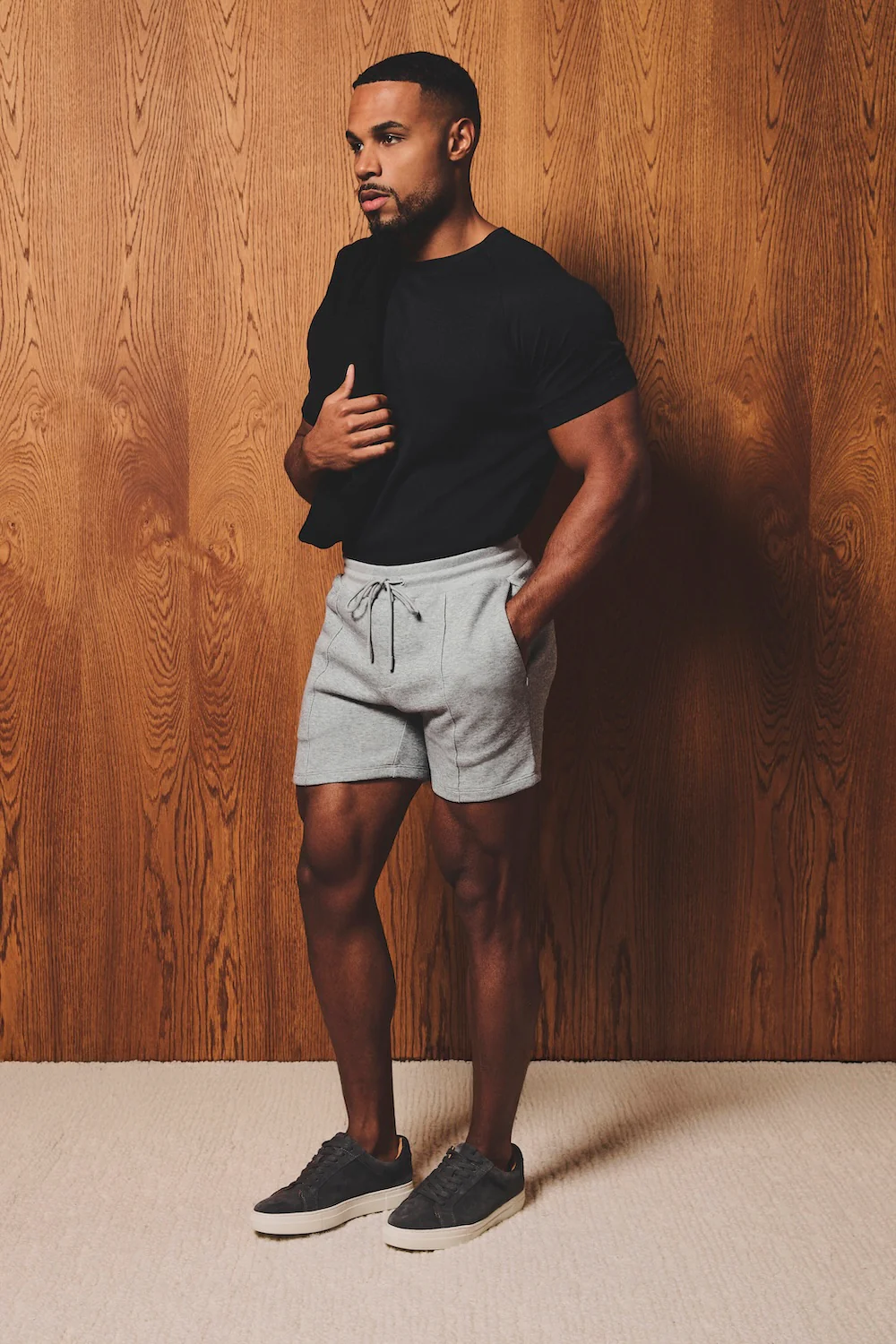 Luxe Sweat Shorts in Grey - Image 4