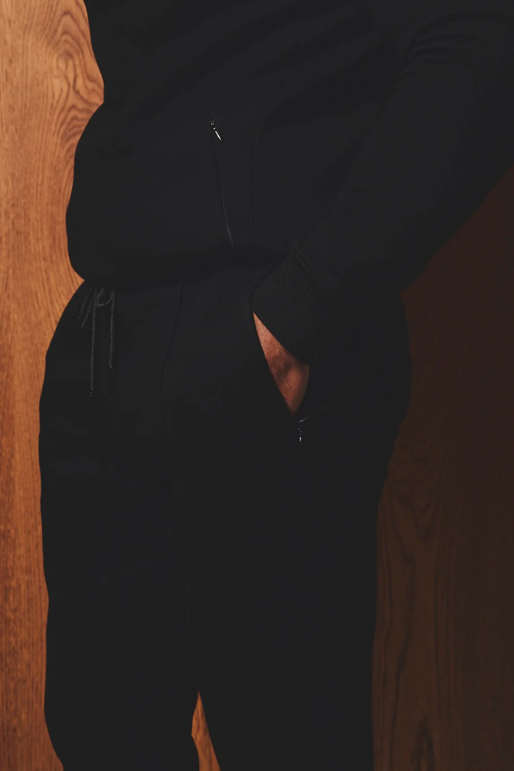 Luxe Sweat Smart Joggers in Black - Image 3