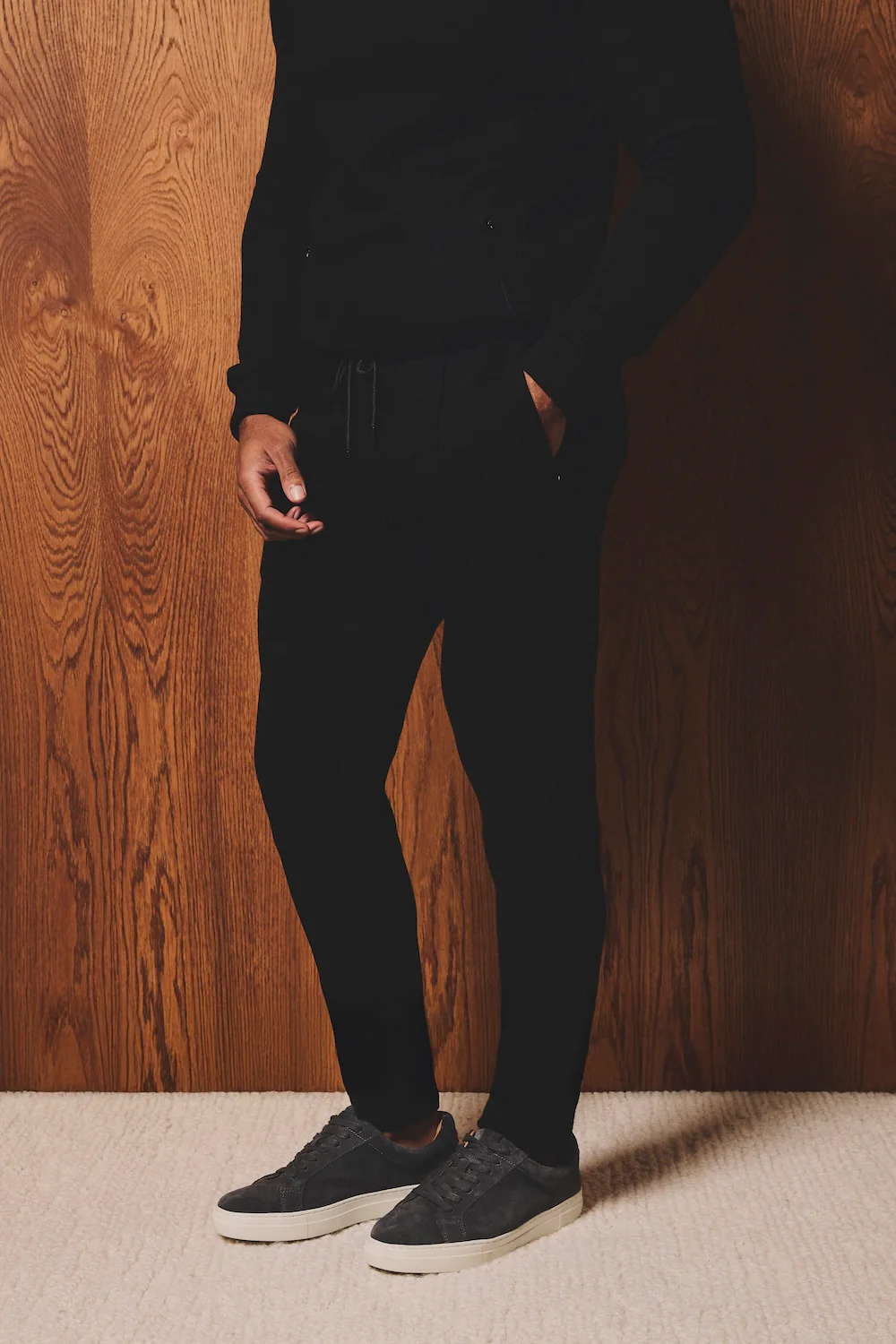 Luxe Sweat Smart Joggers in Black - Image 4