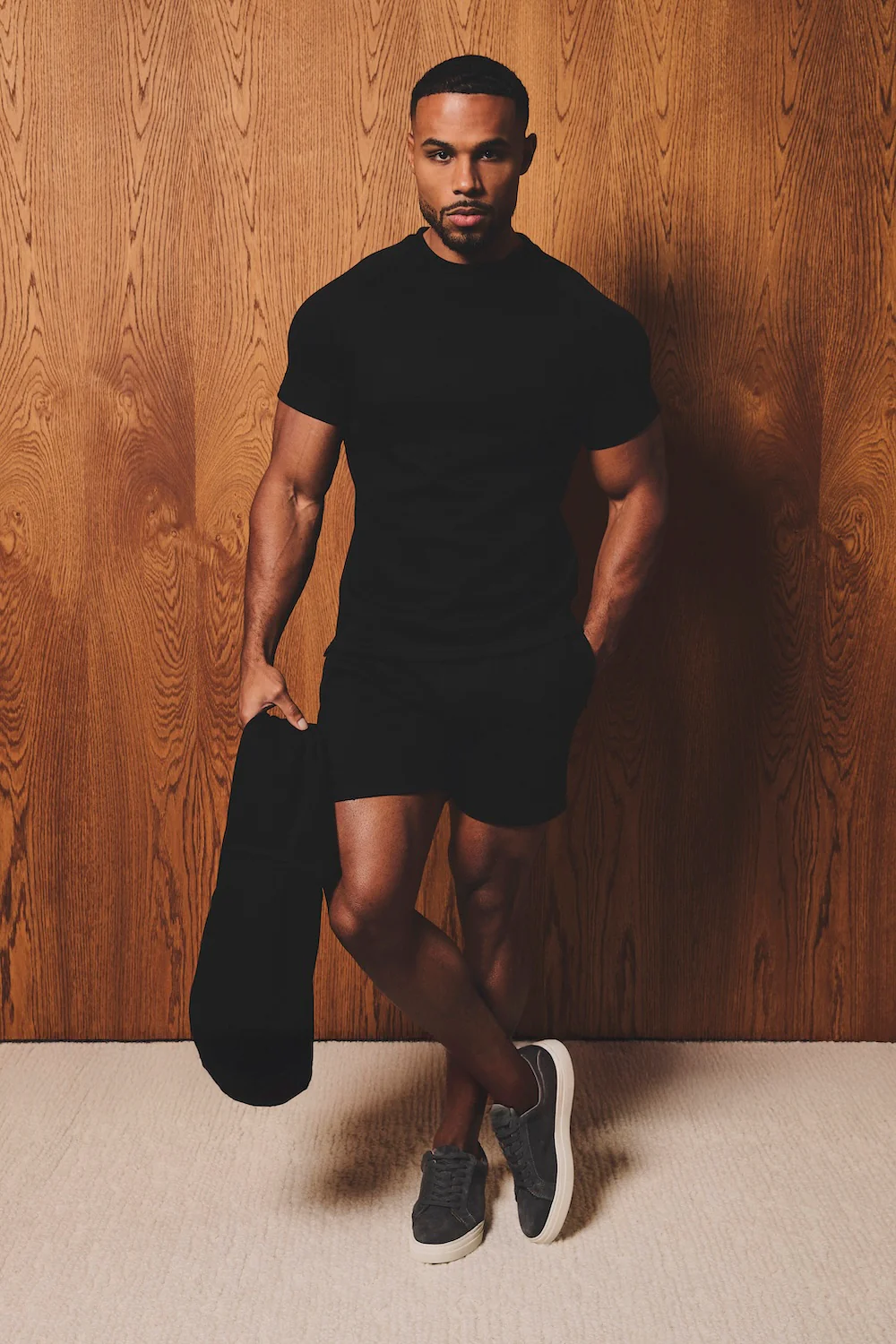 Luxe Sweat T-Shirt in Black - Image 5