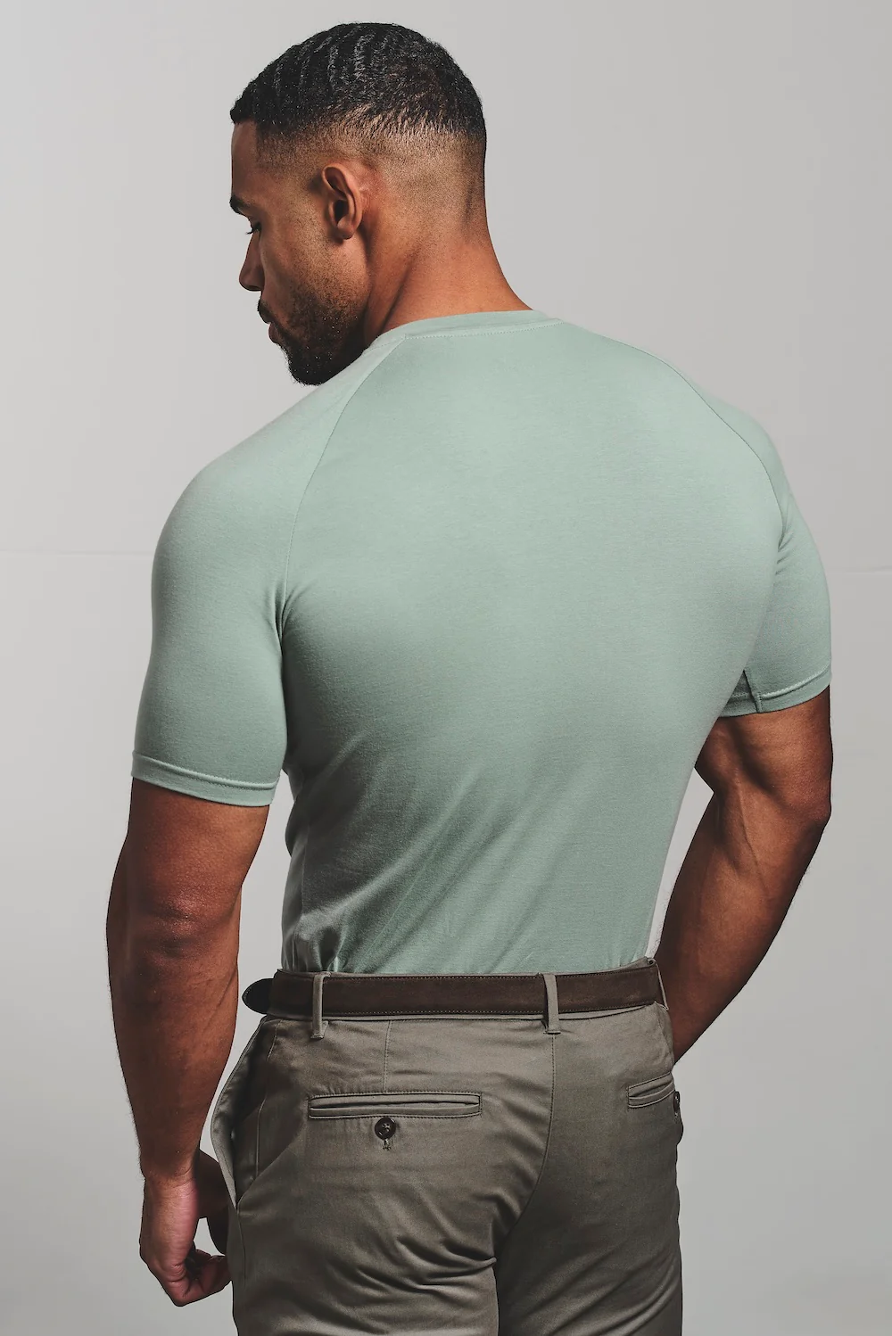 Muscle Fit T-Shirt in Sage - Image 6