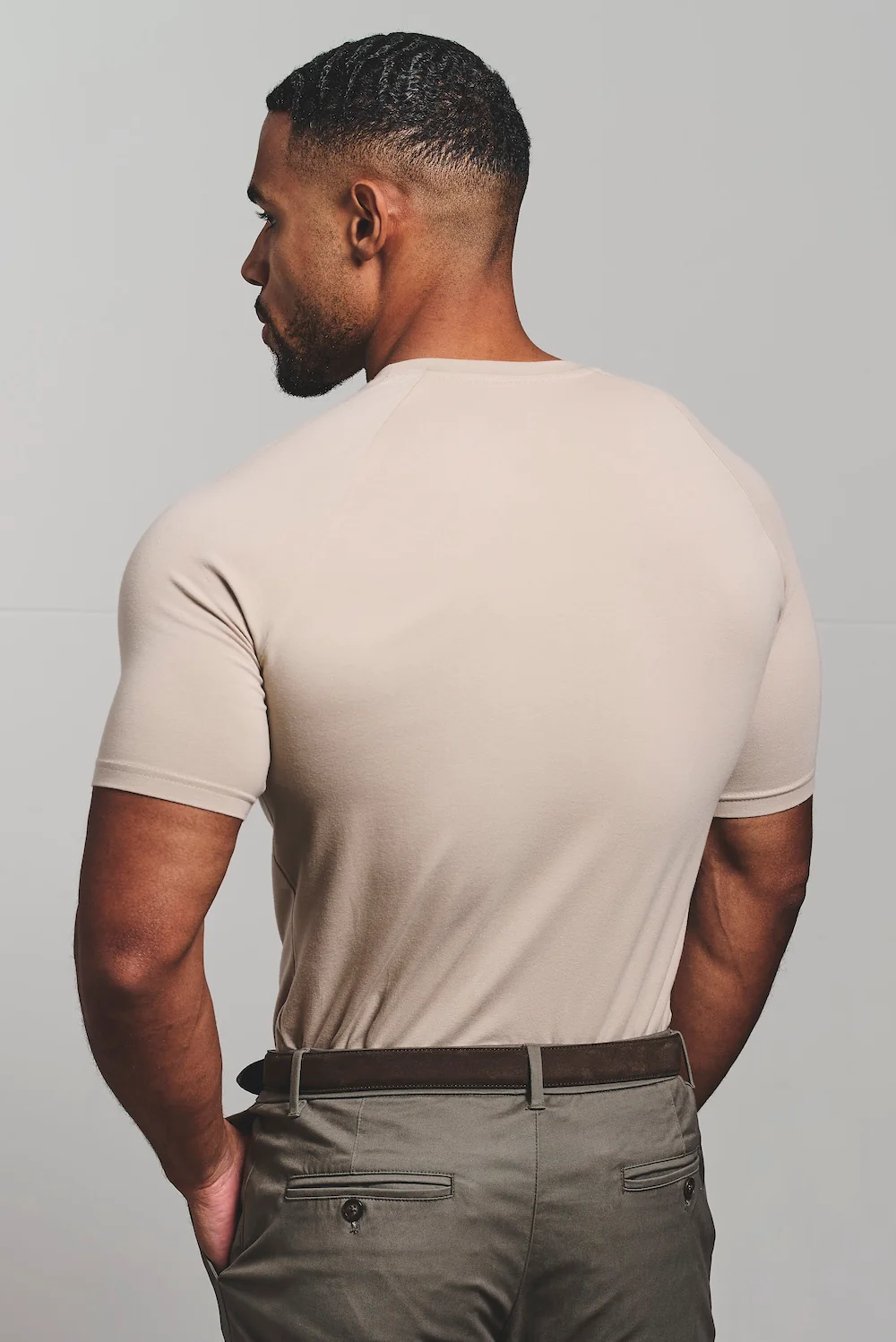 Muscle Fit T-Shirt in Sand - Image 5
