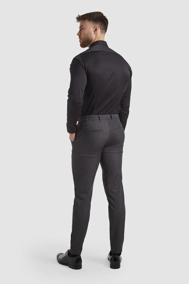 Muscle Fit Essential Trousers 2.0 in Charcoal - Image 6