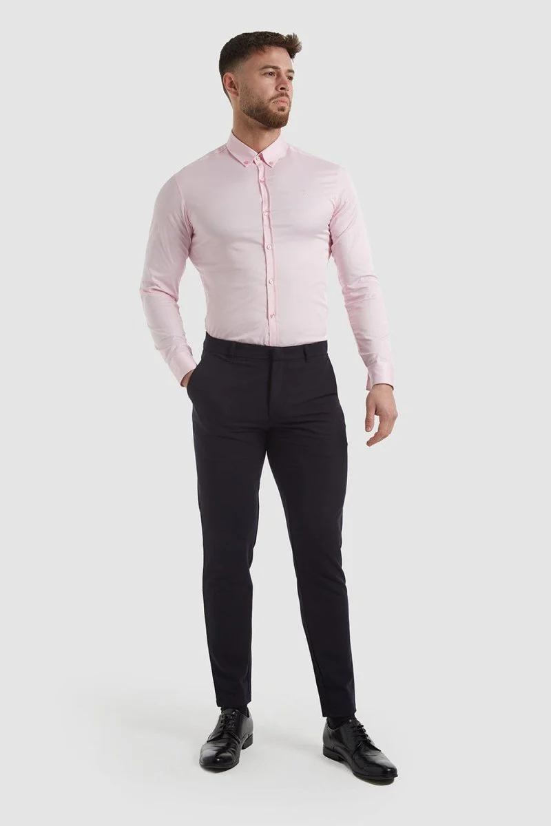 Muscle Fit Essential Trousers 2.0 in Navy - Image 4