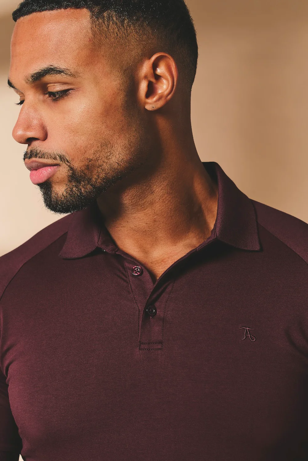 Muscle Fit Polo Shirt in Bordeaux - Image 5
