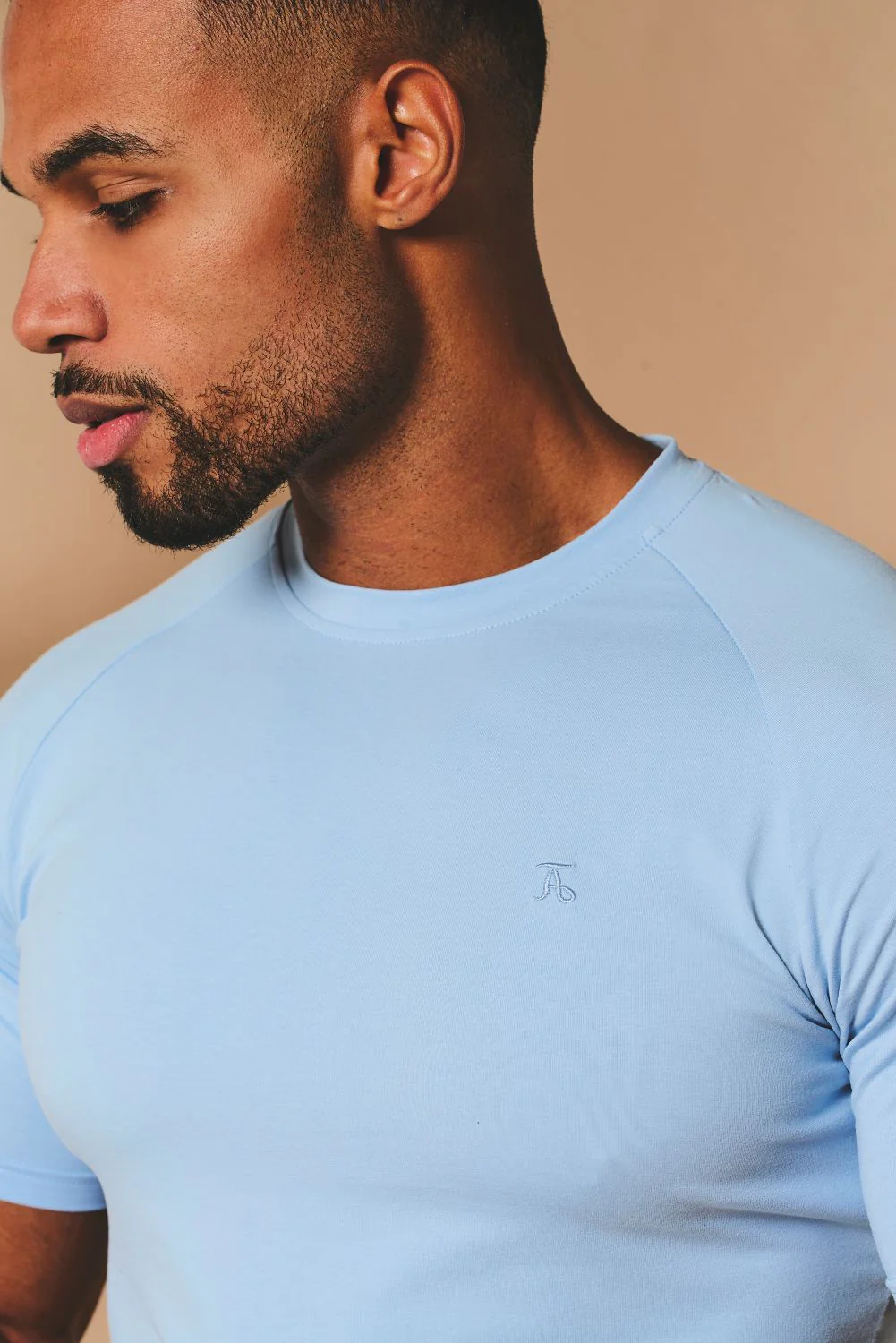 Muscle Fit T-Shirt in Pale Blue - Image 5