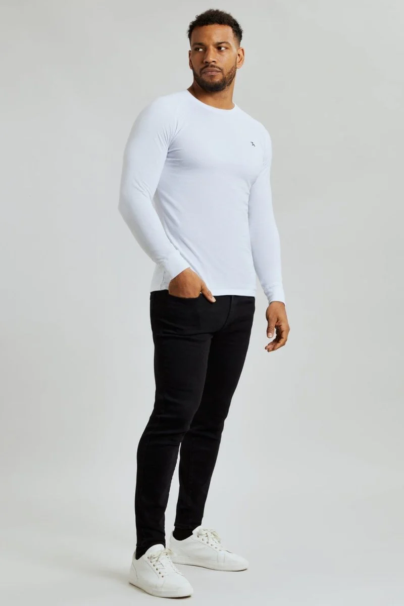 Pique T-Shirt (LS) In White - Image 3