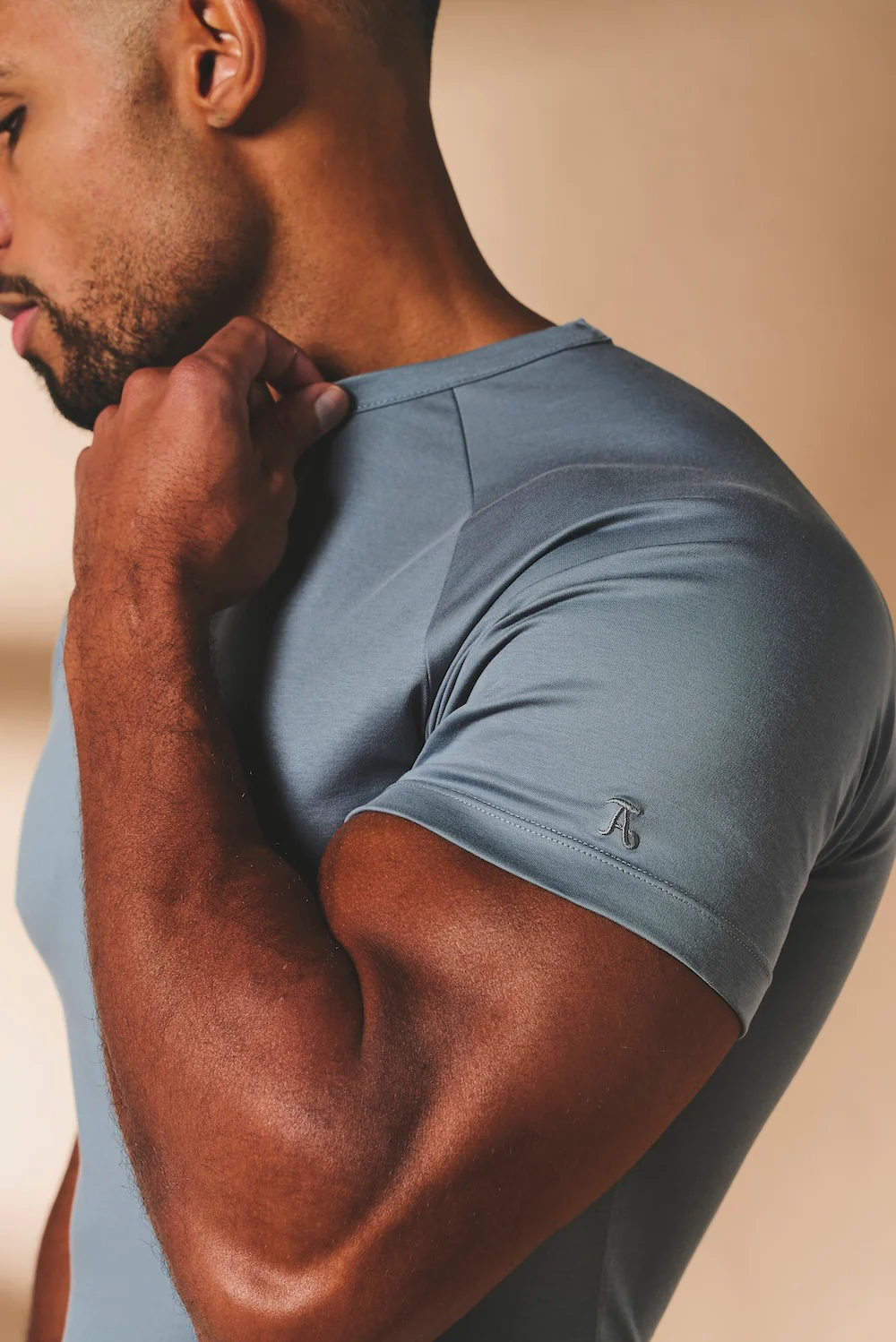 Super Fine Cotton T-Shirt in Airforce