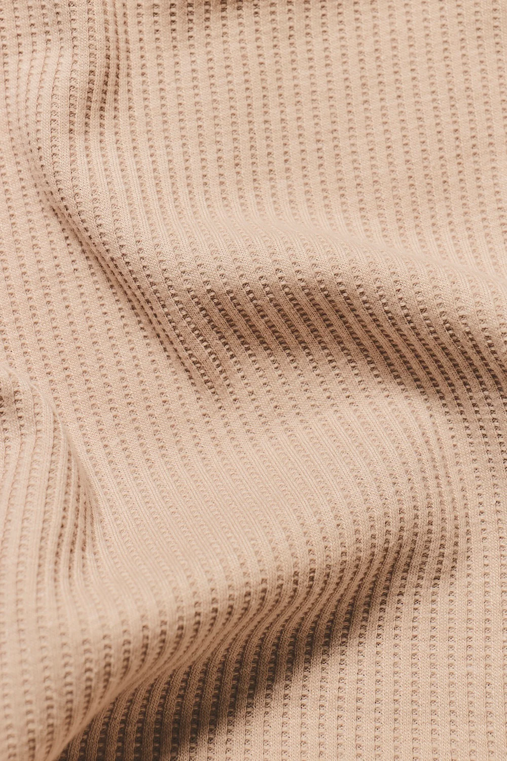 Textured Colour Blocked T-Shirt in Stone and White - Image 7