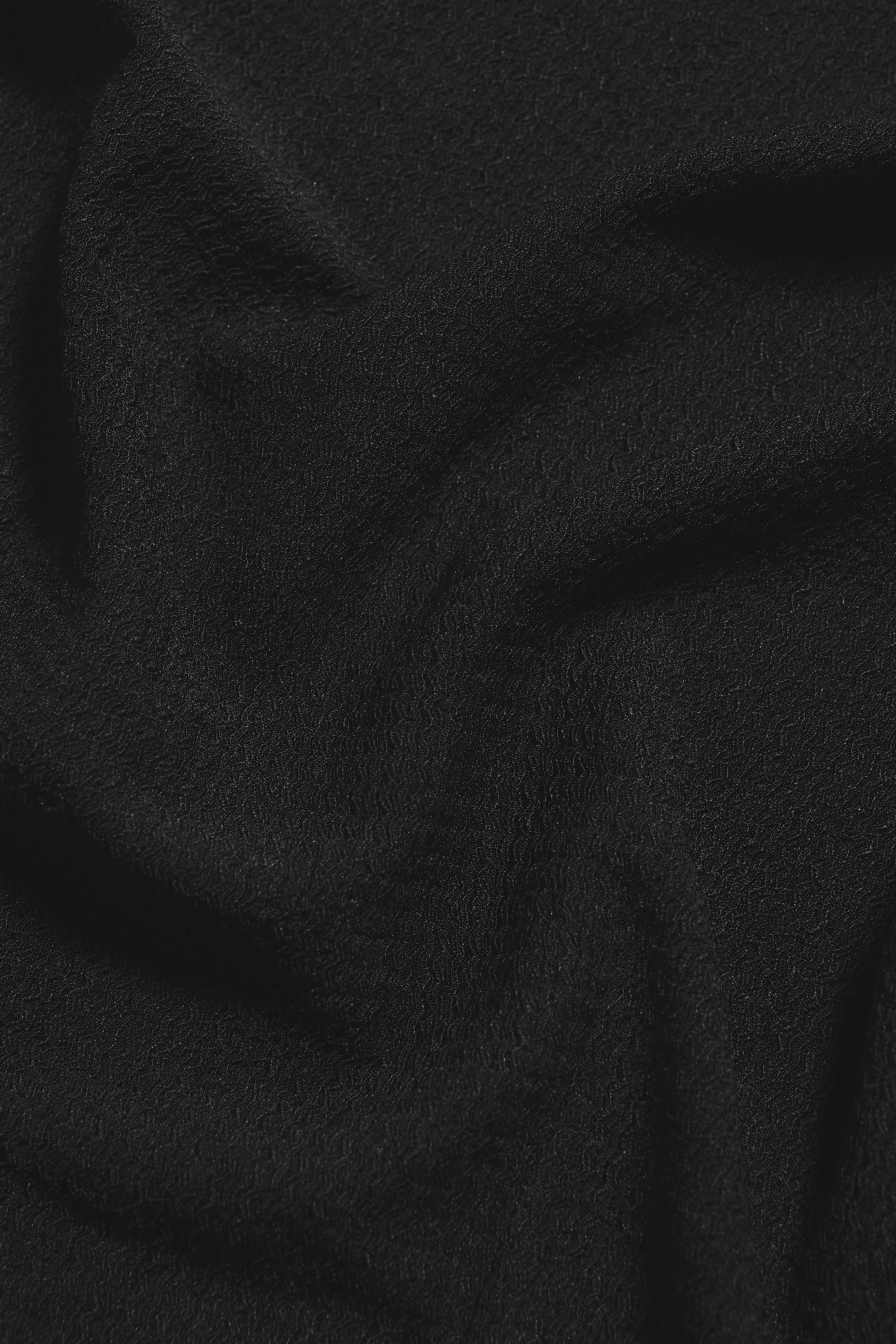 Textured Cuban Collar Shirt in Black - Image 7