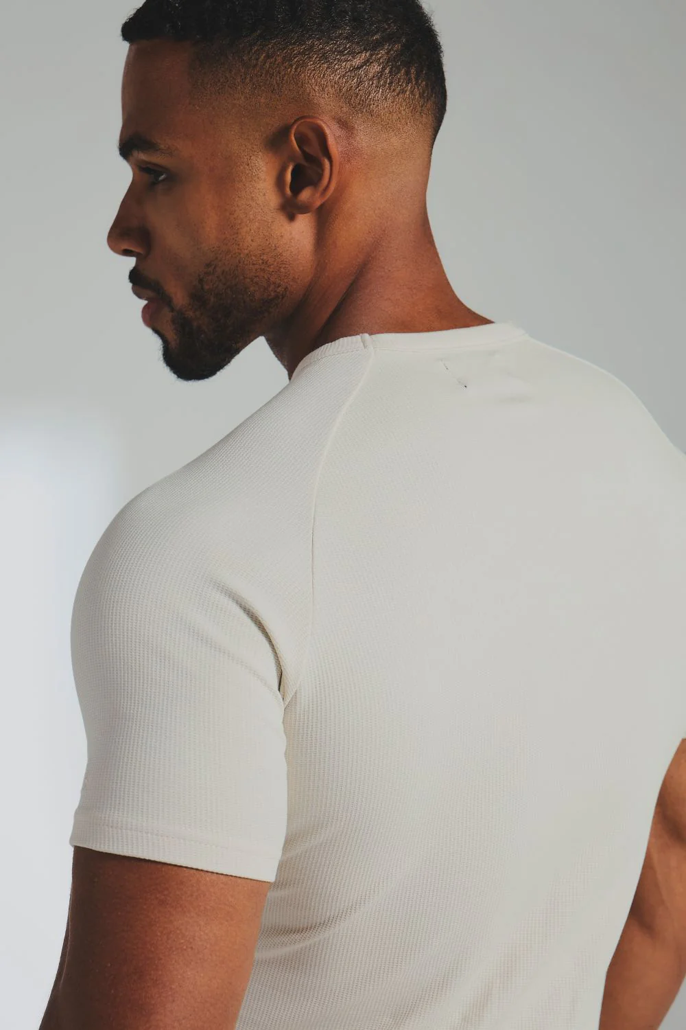 Textured Jersey T-Shirt in Alabaster - Image 5