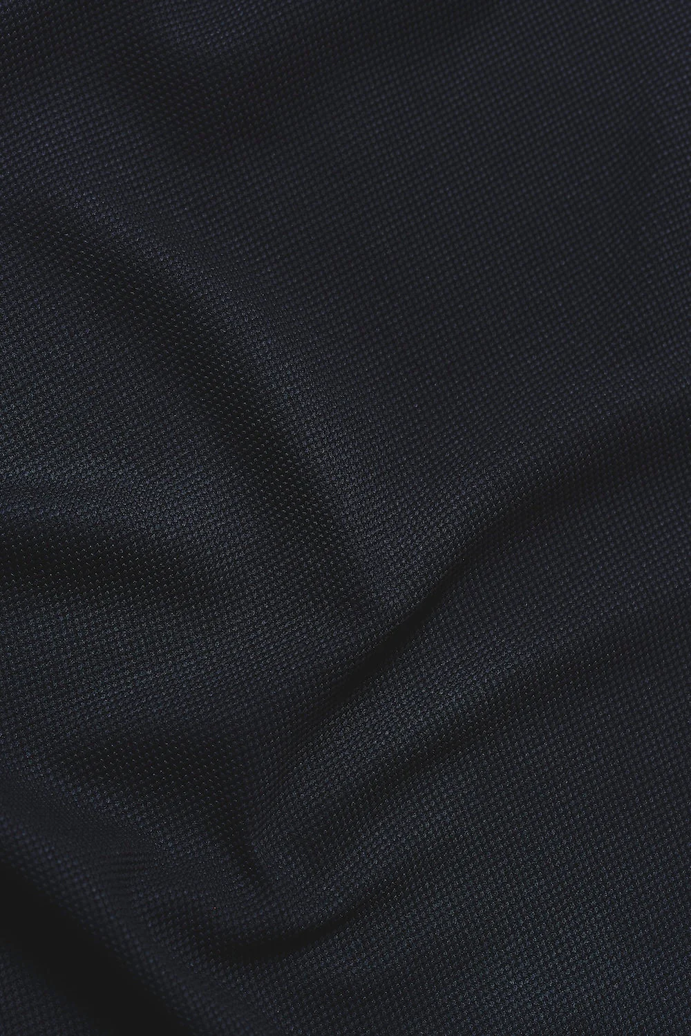 Tipped Textured Open Collar Polo Shirt in Navy and White - Image 7