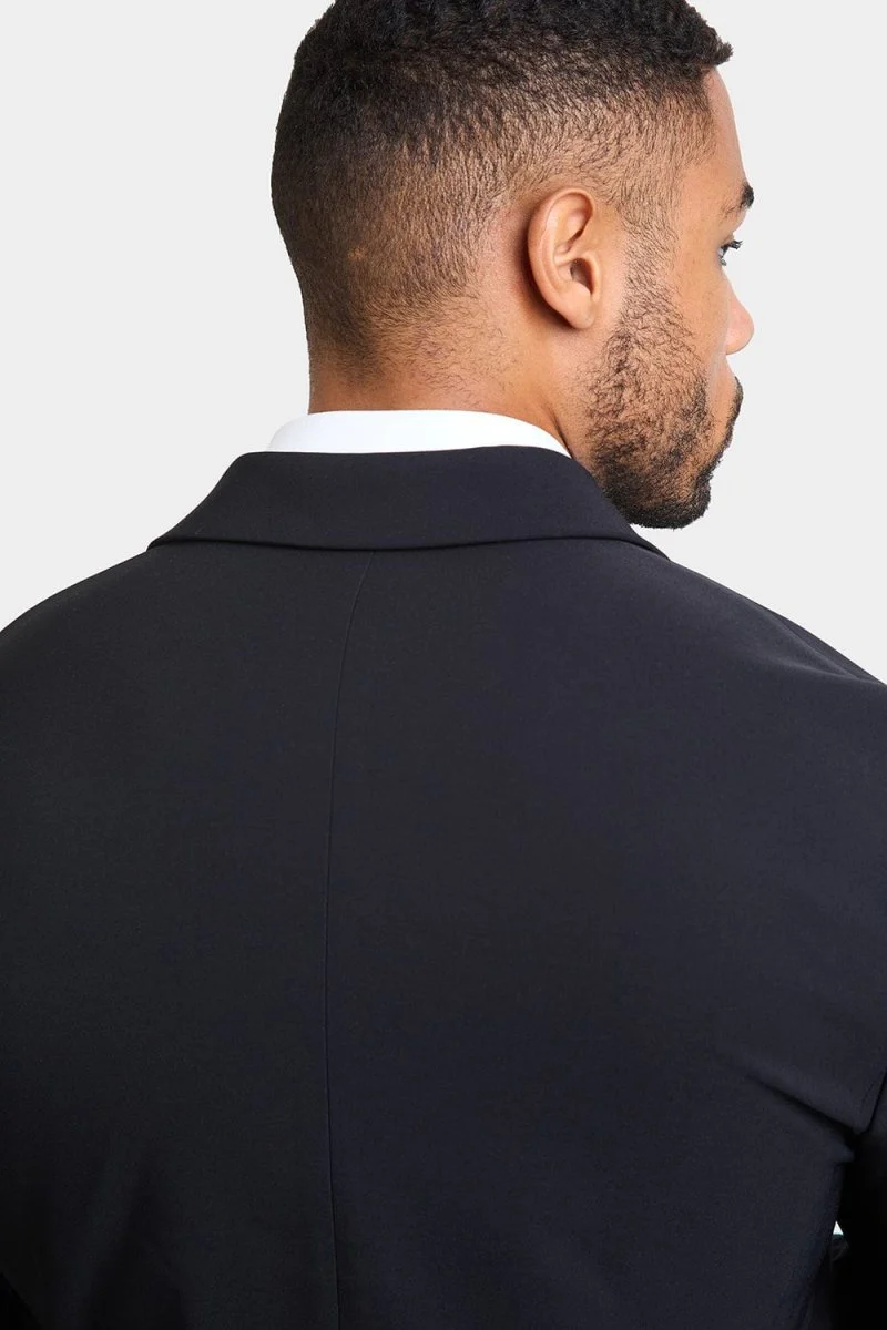 True Muscle Fit Tech Suit Jacket in Black - Image 6